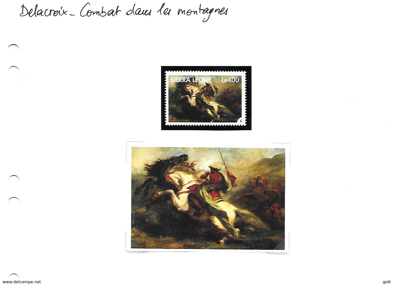 Delacroix - 12 Tableaux Avec Leur Vignette - Other & Unclassified