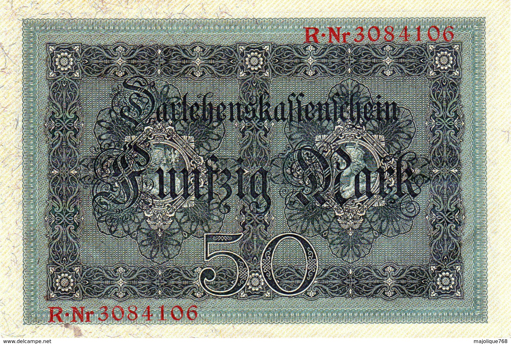 Billet Allemand De 50 Mark Du 5-8-1914- 7 Chiffres Rouge R - N°3084106 En T B - - 50 Mark