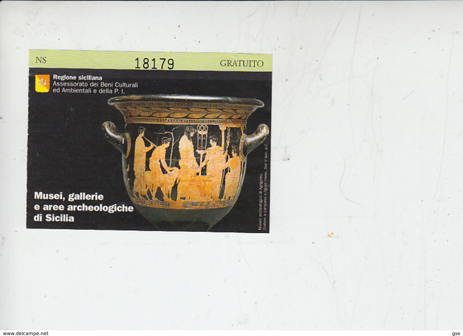 AGRIGENTO - Museo Archeologico (Cratere V Secolo A.C.) - Biglietti D'ingresso