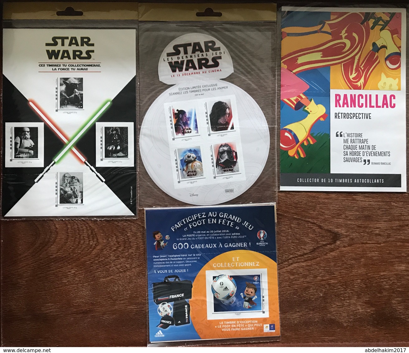 France, 4 Blocs Collectors, Star Wars, Coupe D’Europe 3d Et Rancillac - Nuovi