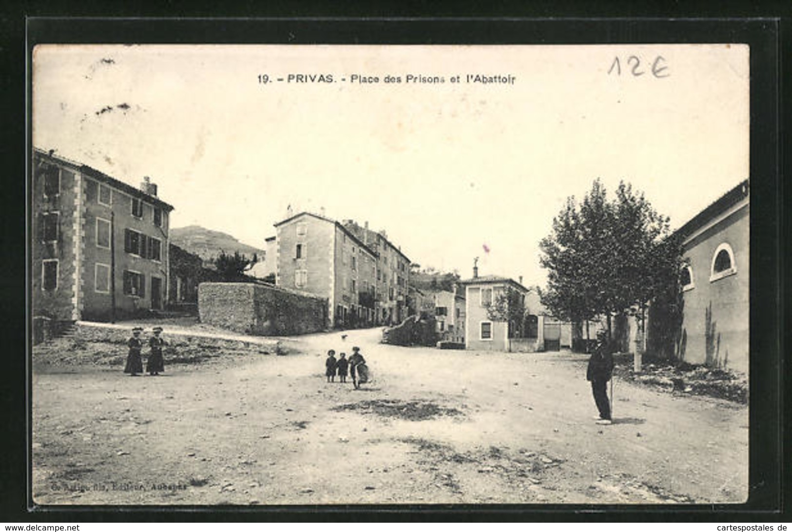 CPA Privas, Place Des Prisons Et L` Abattoir - Privas