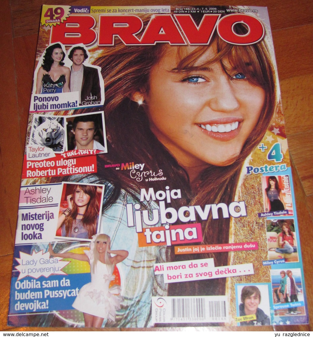 Miley Cyrus Lady Gaga Taylor Swift -  BRAVO Serbian May 2009 VERY RARE - Magazines