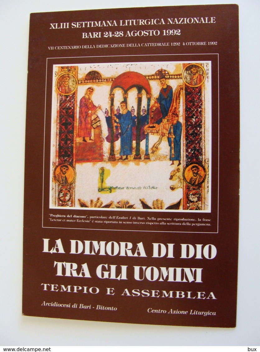 BARI  1992  SETTIMANA LITURGICA   ARCIDIOCESI BITONTO    EVENTO MANIFESTAZIONE CARTOLINA NO VIAGGIATA - Manifestazioni