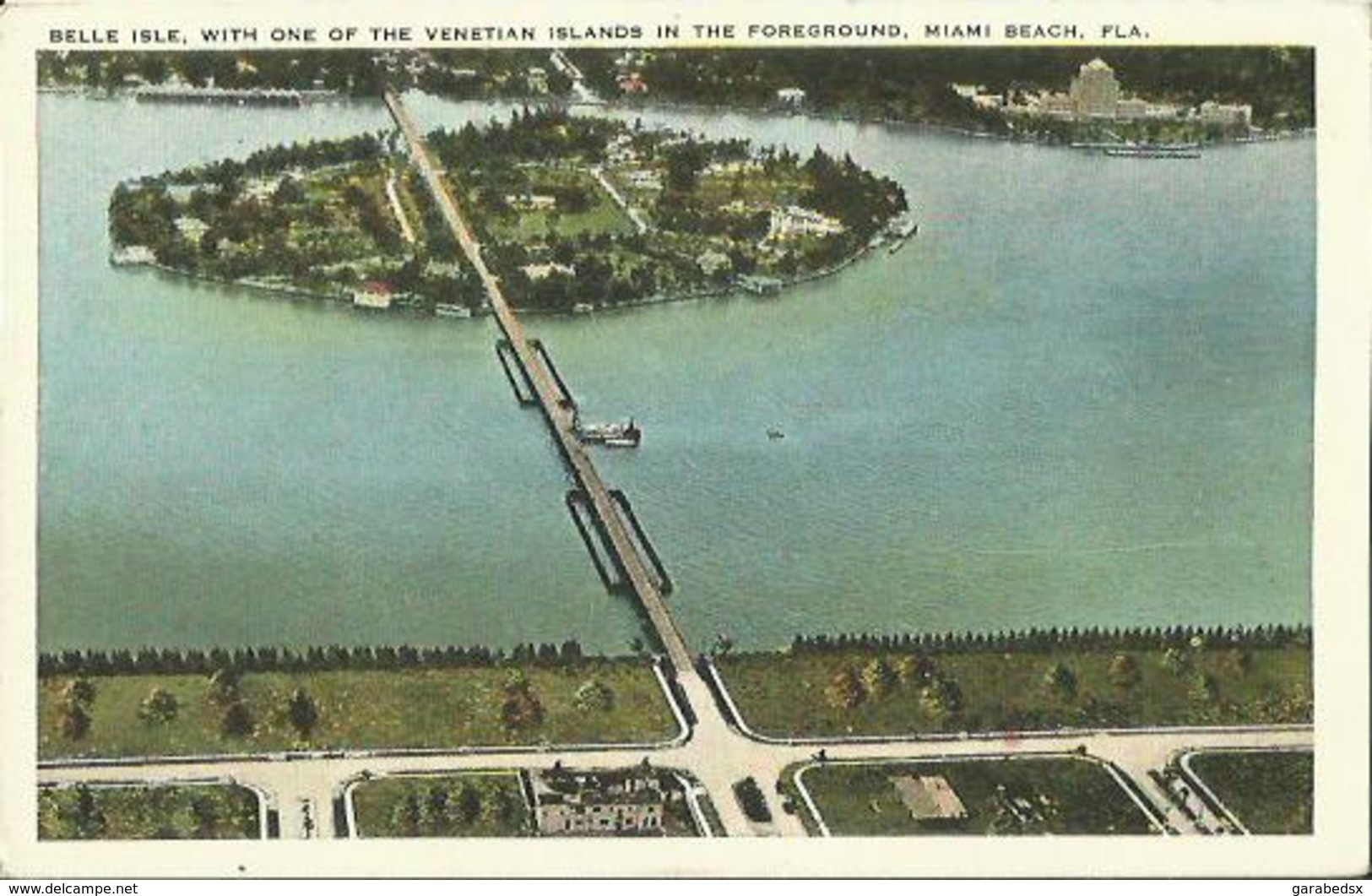 Belle Isle, With One Of The Venetian Islands In The Foreground, Miami Beach, FLA. - Miami Beach