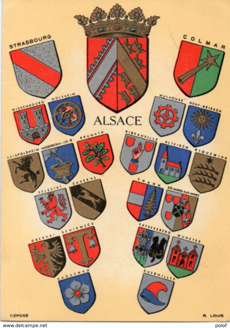 R. LOUIS - Blasons D' Alsace (23) - Certains Avec Fonds Argentés - 2 Volets (113288) - Altri & Non Classificati