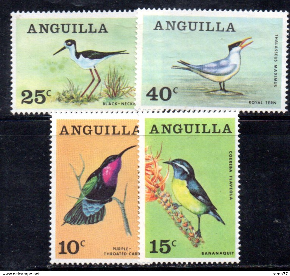 APR462 - ANGUILLA 1968, Yvert Serie N. 20/23  ***  MNH  (2380A)  BIRDS OISEAUX UCCELLI - Anguilla (1968-...)