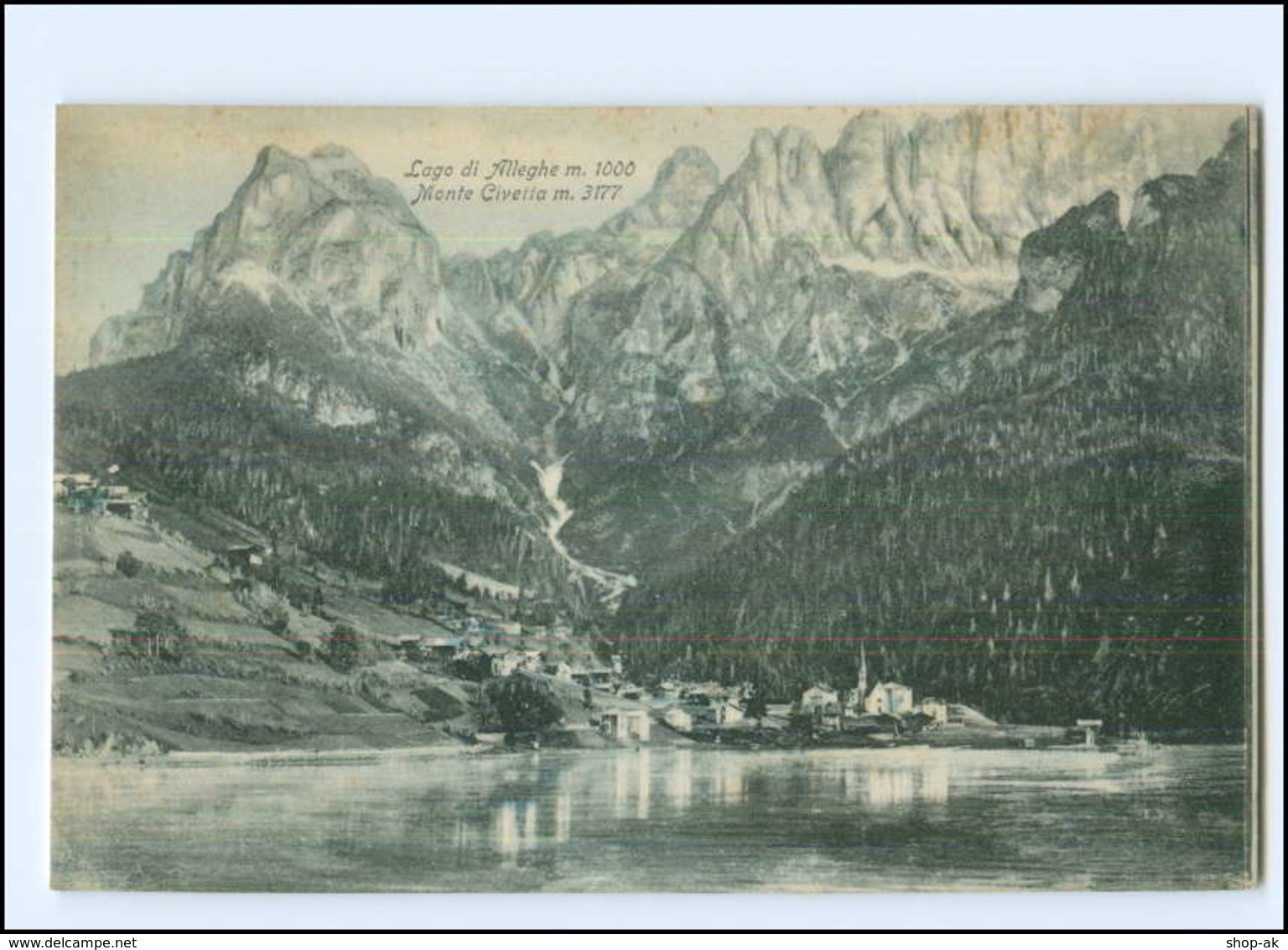 U6675/ Lago Di Alleghe  Monte Civetta Italien AK Ca.1900 - Autres & Non Classés