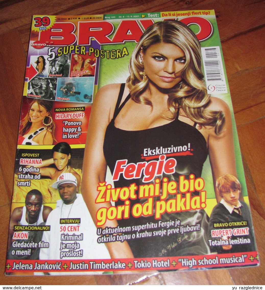 Rihanna Fergie -  BRAVO Serbian August 2007 VERY RARE - Magazines