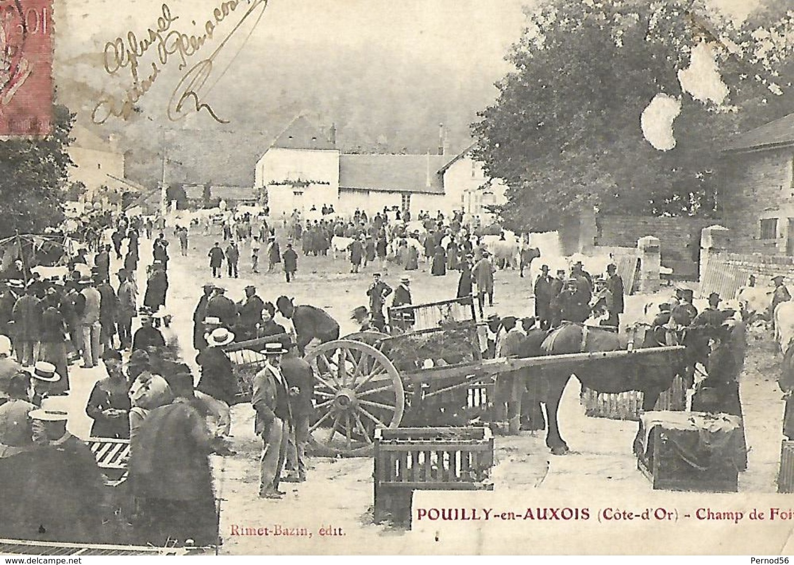 Pouilly En AUXOIS  Côte D'or  Marché Foire Attelage Ed Ribet Bazin - Autres & Non Classés