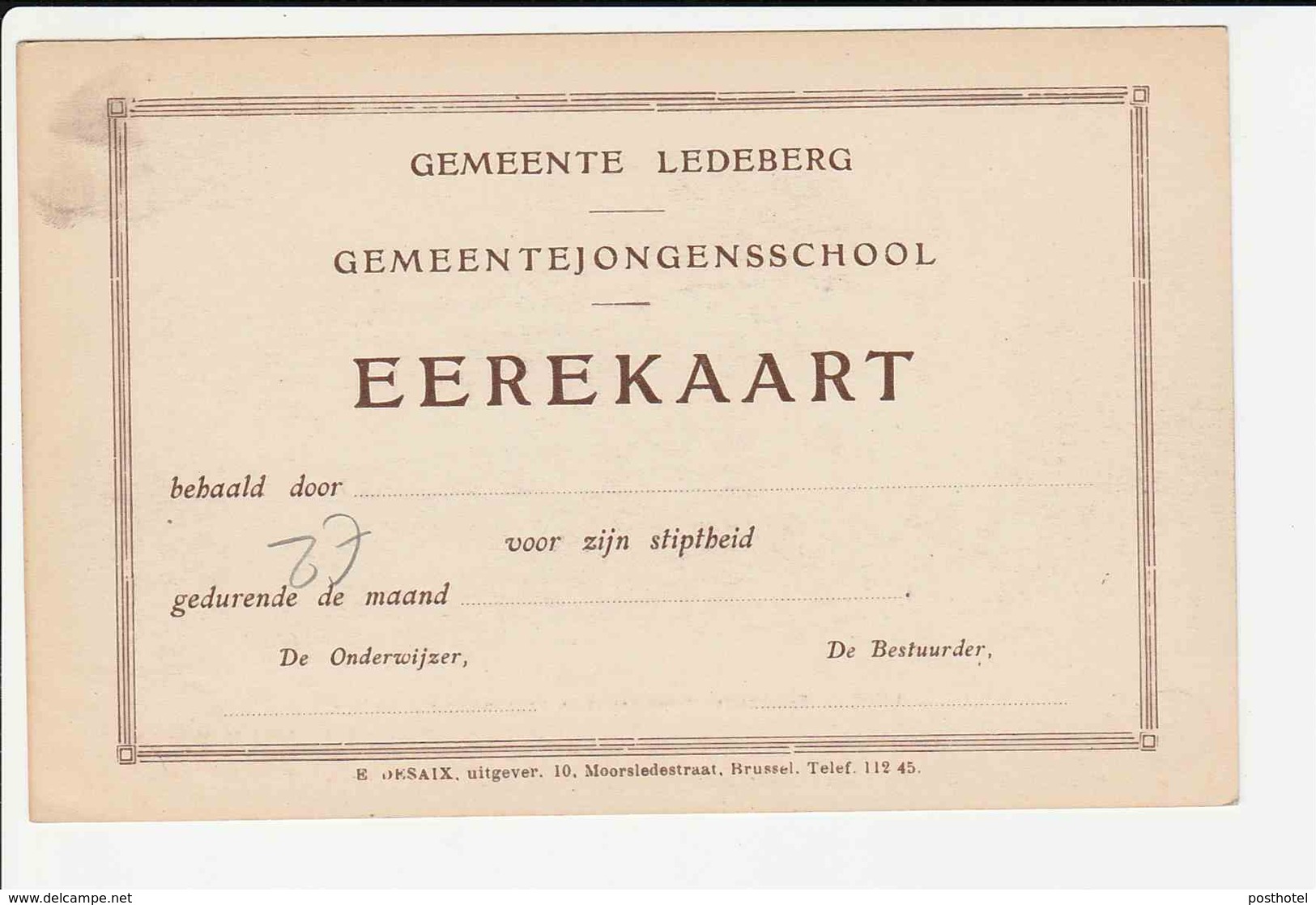 Luik - Koninklijke Schouwburg En Standbeeld Van Gretry - Eerekaart Gemeente Ledeberg - Luik