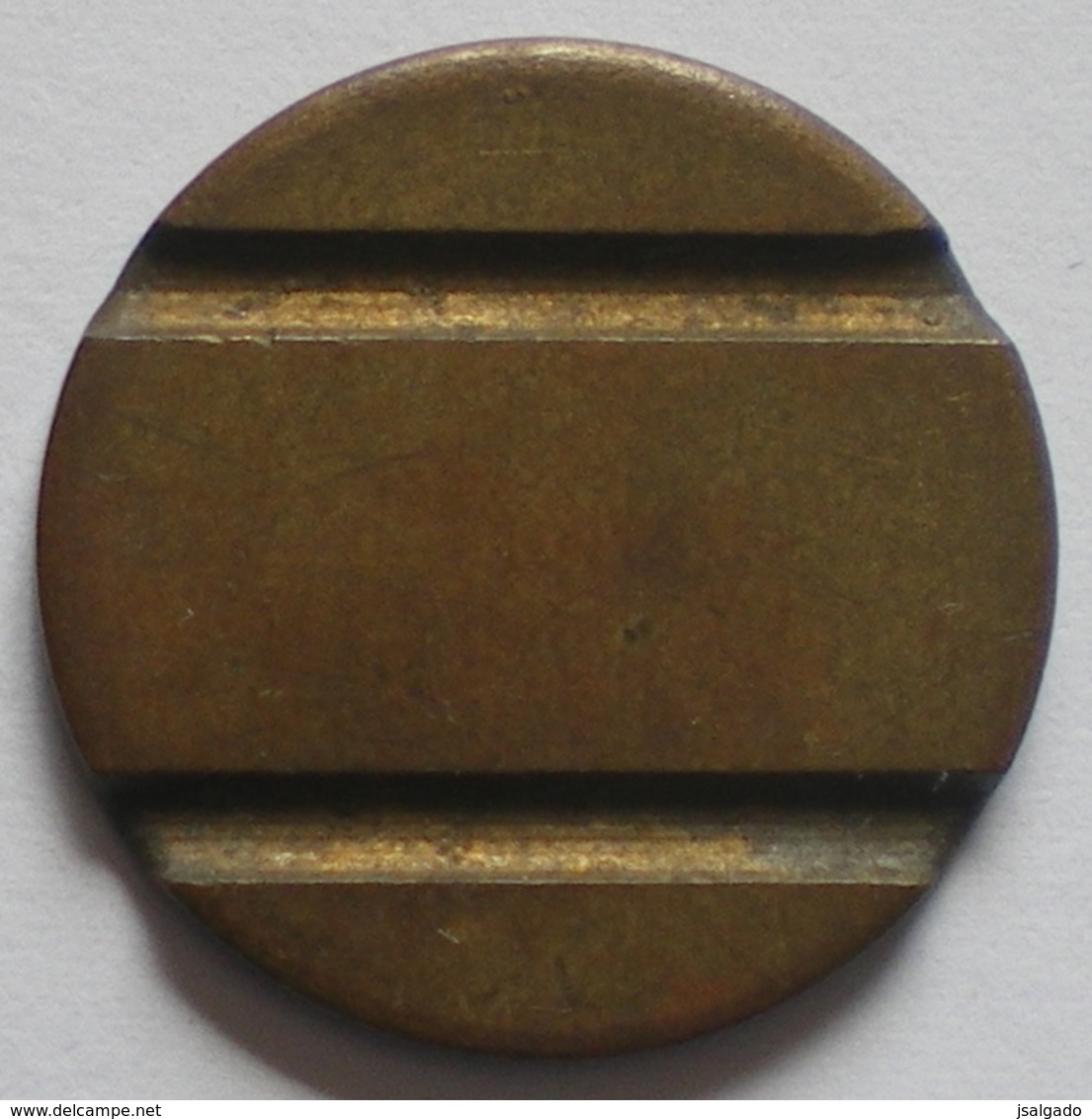 Brasil Telephone Token   Brass  20 Mm     CTB   Reverse  Two Grooves - Monetari / Di Necessità