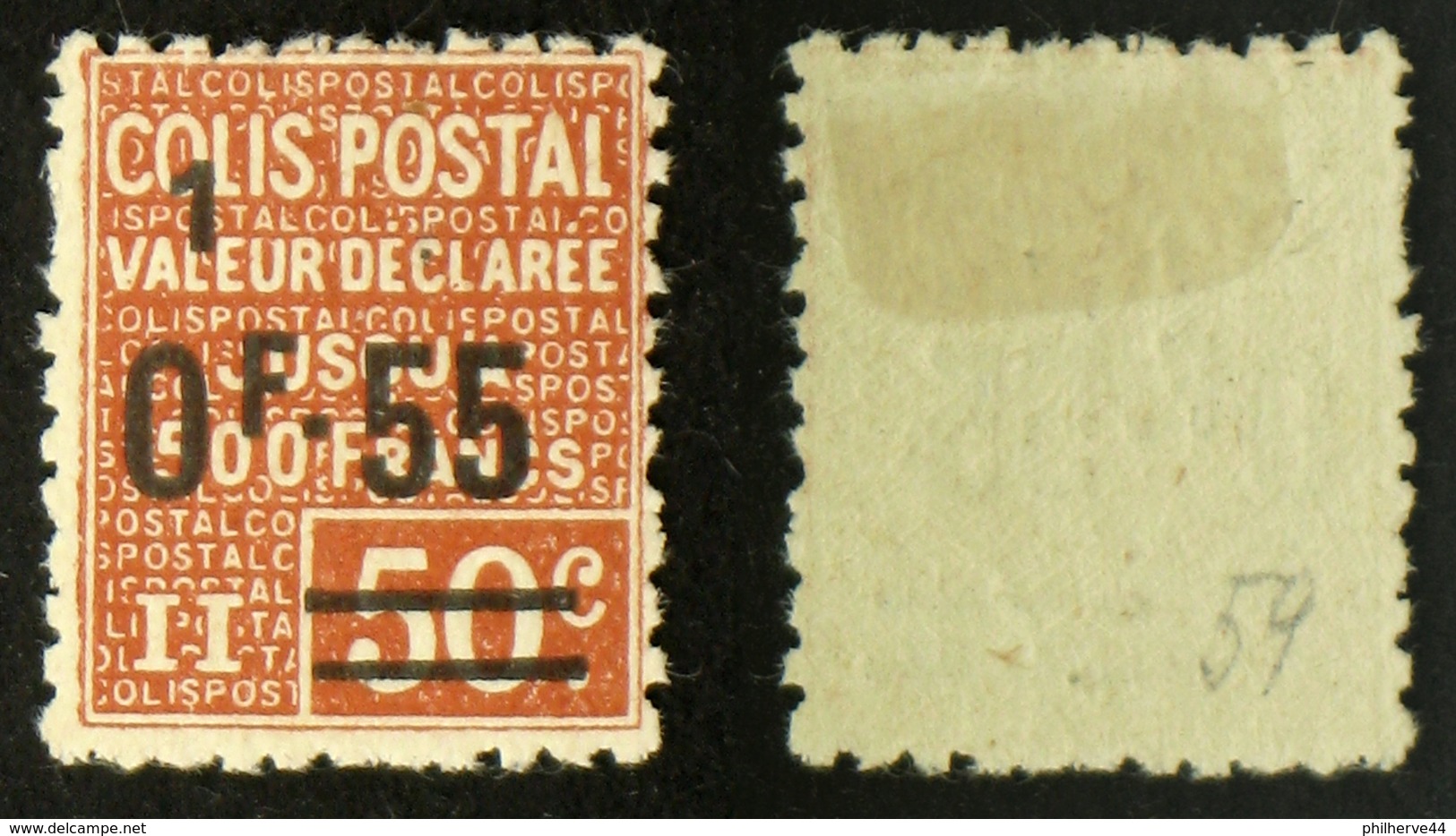 COLIS POSTAUX N° 59 TB Neuf N* Cote 5€ - Mint/Hinged