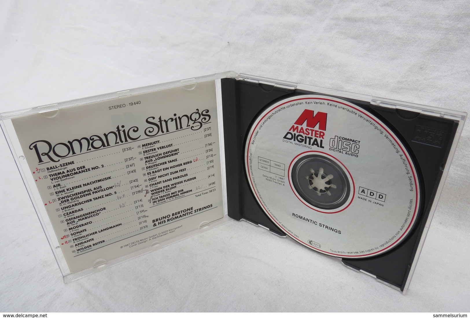 CD "Bruno Bertone & His Romantic Strings" Romantische Violinen - Strumentali