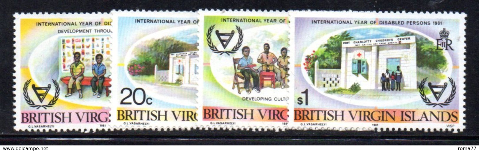 APR729 - BRITISH VIRGIN ISLANDS 1981 ,  Yvert Serie 420/423  ***  MNH  Handicap - British Virgin Islands