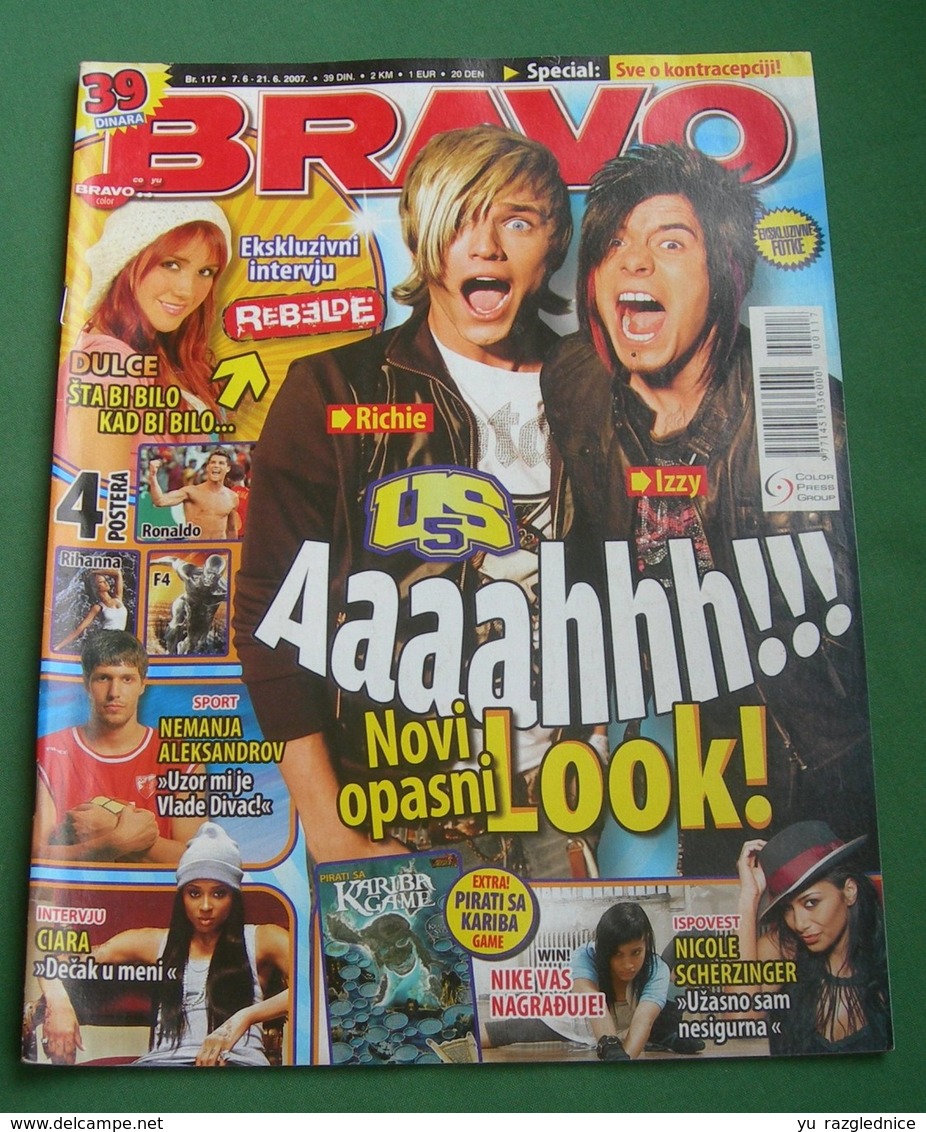 US5 Dulce Rebelde Nicole Scherzinger - BRAVO Serbian June 2007 VERY RARE - Magazines