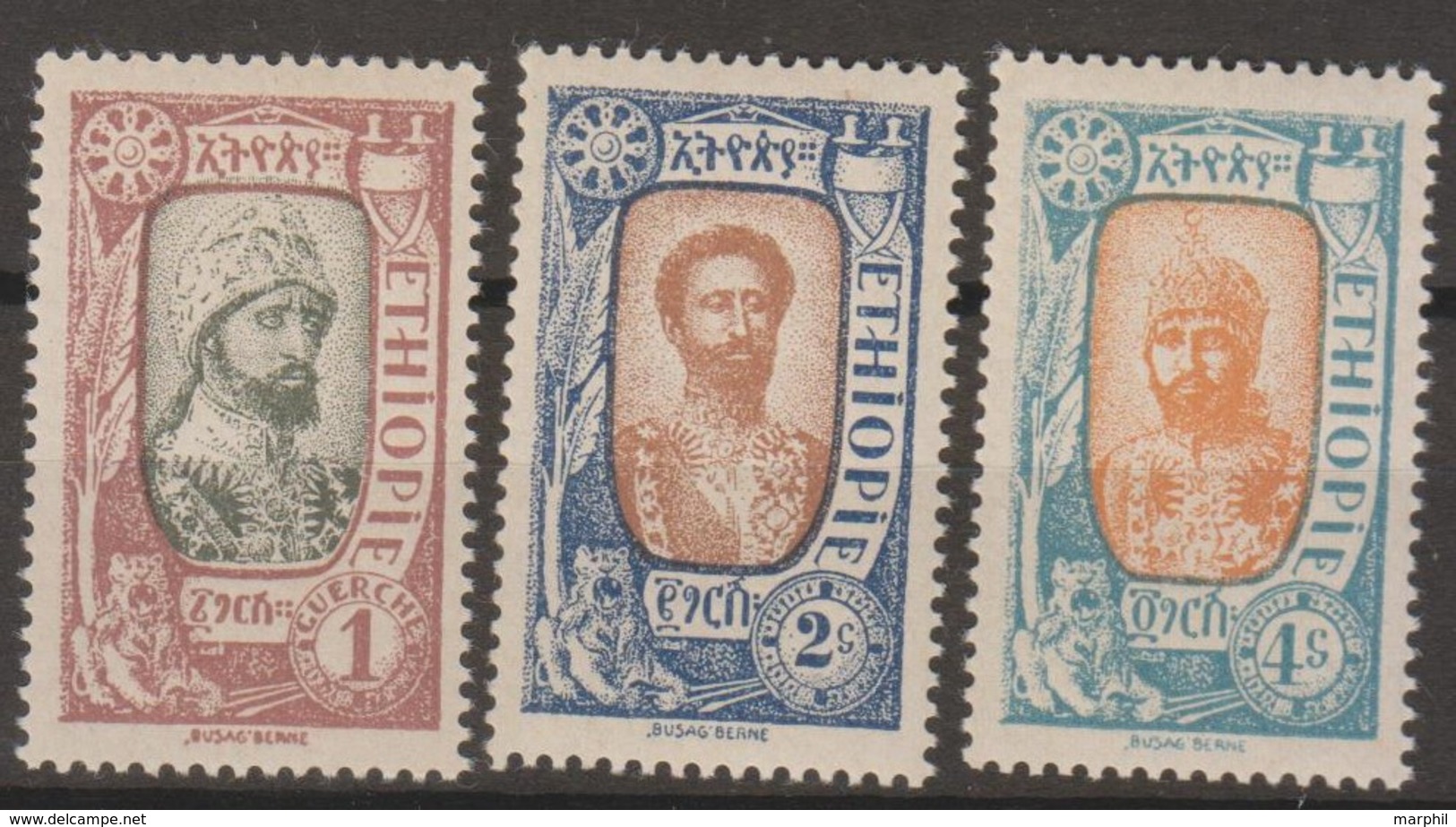 Etiopia 1919-1928 Selezione 3v MNH - Ethiopie