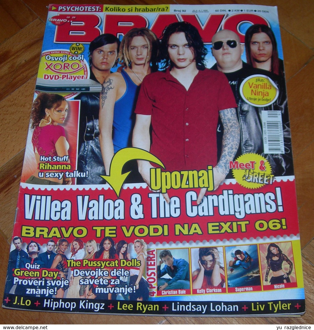 Ville Valo Rihanna Nicole Scherzinger -  BRAVO Serbian June 2006 VERY RARE - Magazines