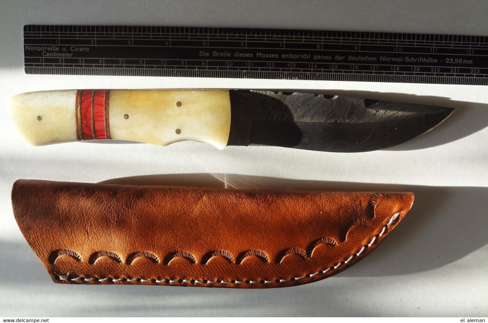 Messer, Damastmesser, Bowiemesser, Jagdmesser,neu. Real Damask Knife,bowie Knife,hunting Knife,new - Cuchillos