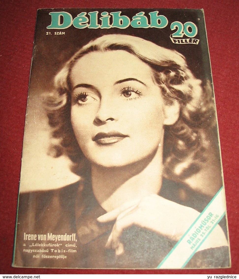 Irene Von Meyendorf DELIBAB  Hungarian May 1942 VERY RARE - Magazines