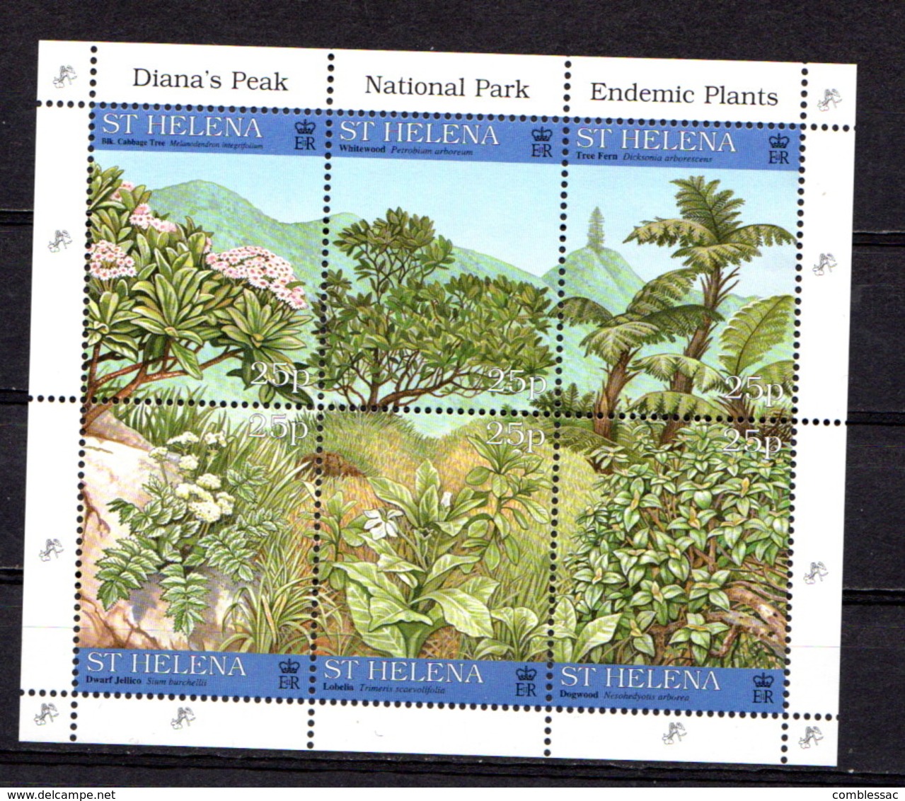 SAINT  HELENA    1997    Endemic  Plants    Sheetlet  Of  6    MNH - Sainte-Hélène