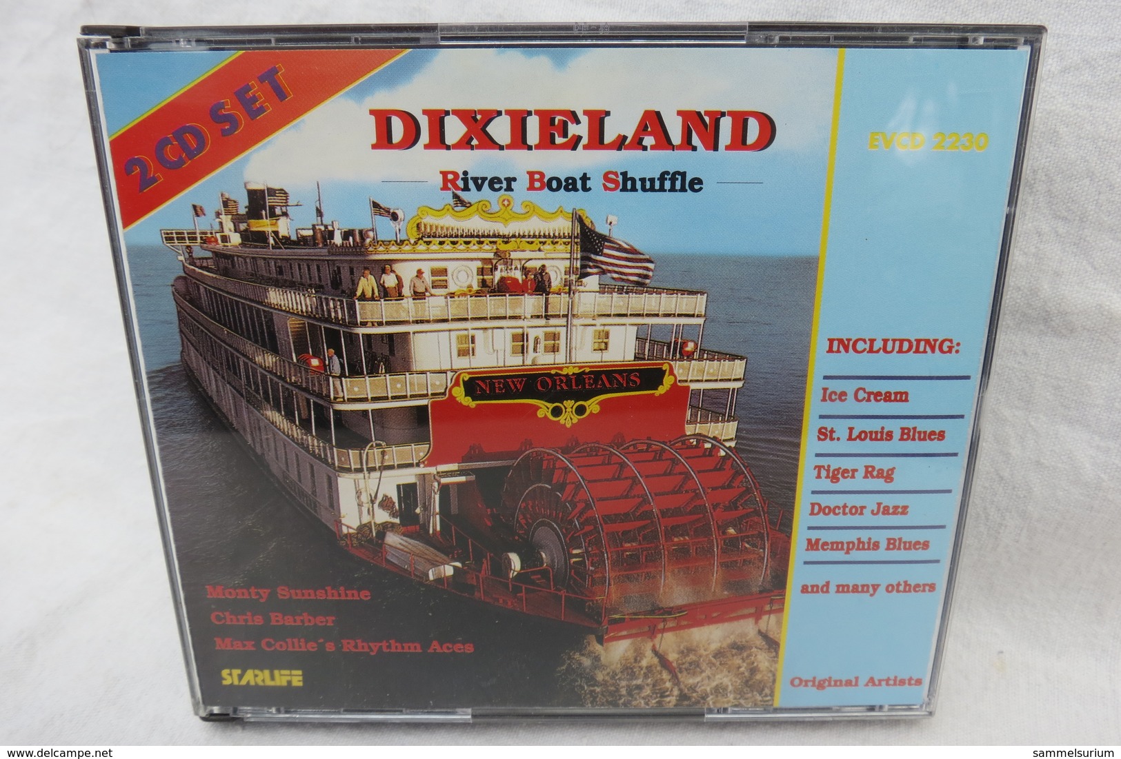 2 CDs "Max Gollie, Fred Rundall & His All Stars" Dixieland River Boat Shuffle, Original Artists - Country & Folk