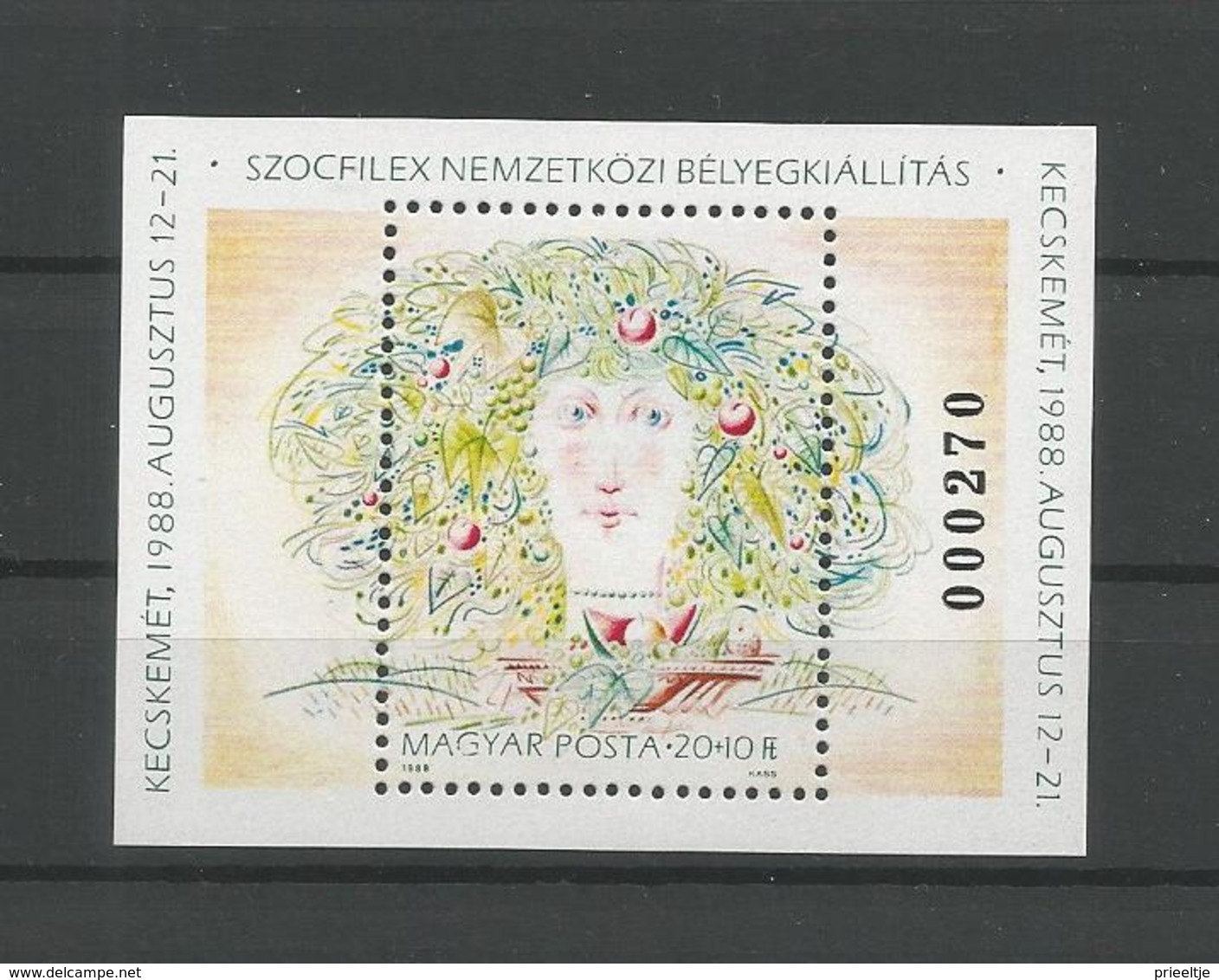 Hungary 1988 Sozfilex S/S Numbered Y.T. BF 197 ** - Blocs-feuillets