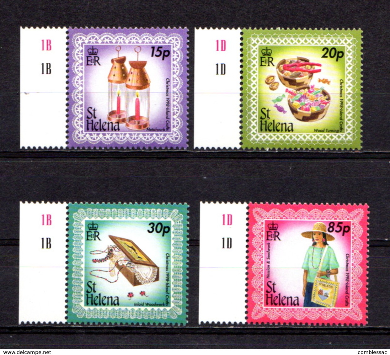 SAINT  HELENA    1998    Christmas     Island  Crafts    Set  Of  4    MNH - Saint Helena Island