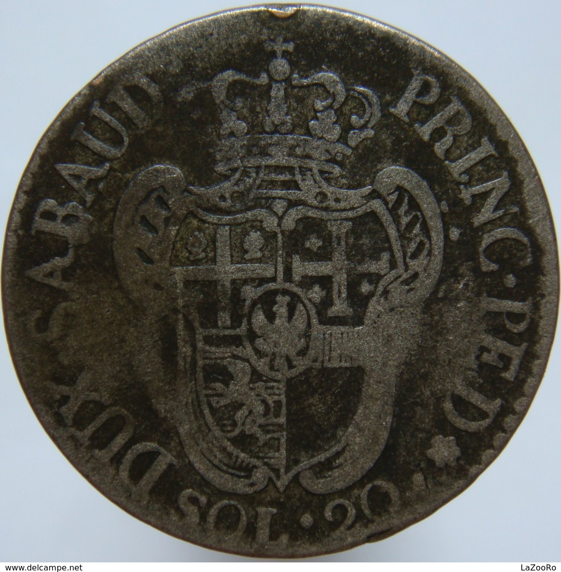 LaZooRo: Italy SARDINIA 20 Soldi 1795 VF - SIlver - Piemont-Sardinien-It. Savoyen