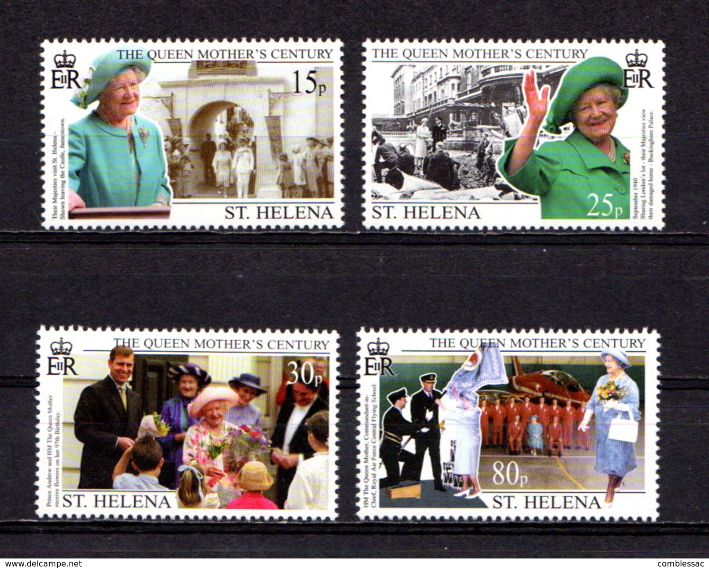 SAINT  HELENA    1999    Queen  Elizabeth  The  Queen  Mother  Centenary    Set  Of  4    MNH - Saint Helena Island