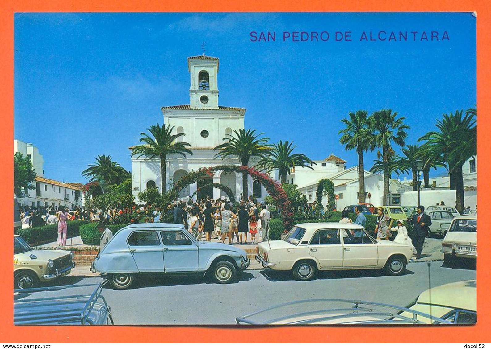 CPSM GF San Pedro De Alcantara " Iglesia - église " Automobiles - Dyane 6 - Fiat 1500 - Autres & Non Classés