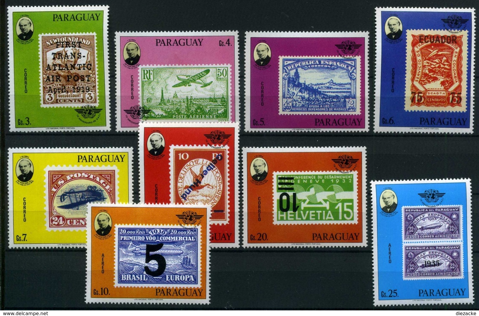 Paraguay MiNr. 3174-82 Postfrisch MNH Marke Auf Marke (FZ991 - Paraguay