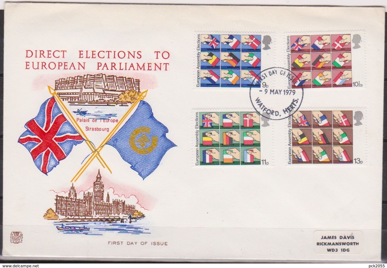 Grossbritannien 1979 MiNr.789 - 792 FDC Erste Direktwahlen Zum Europäischen Parlament ( D 2616 )günstige Versandkosten - 1981-1990 Dezimalausgaben