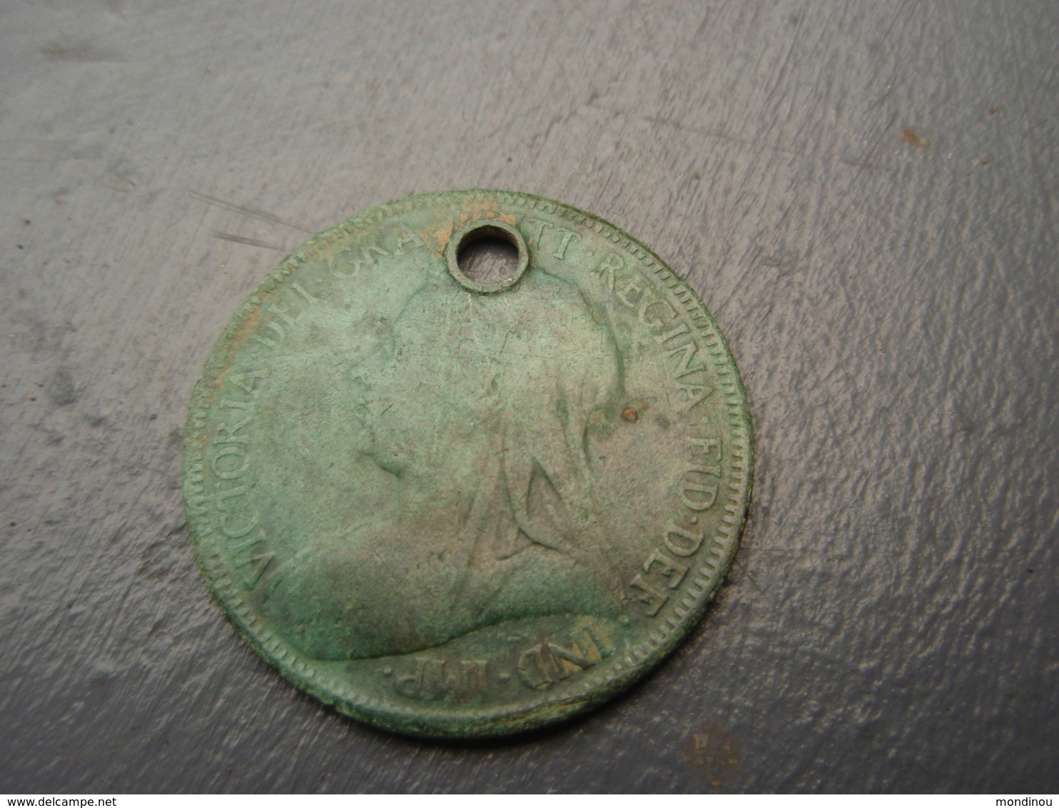 Médaille Half Penny Victoria 1901, Belle Patine. - Autres & Non Classés