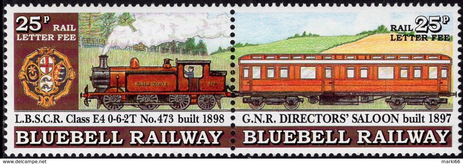 Great Britain - Bluebell Railway - 1998 - Celebrating The Resteaming Of “Birch Grove” - Mint Stamp Set - Local Issues