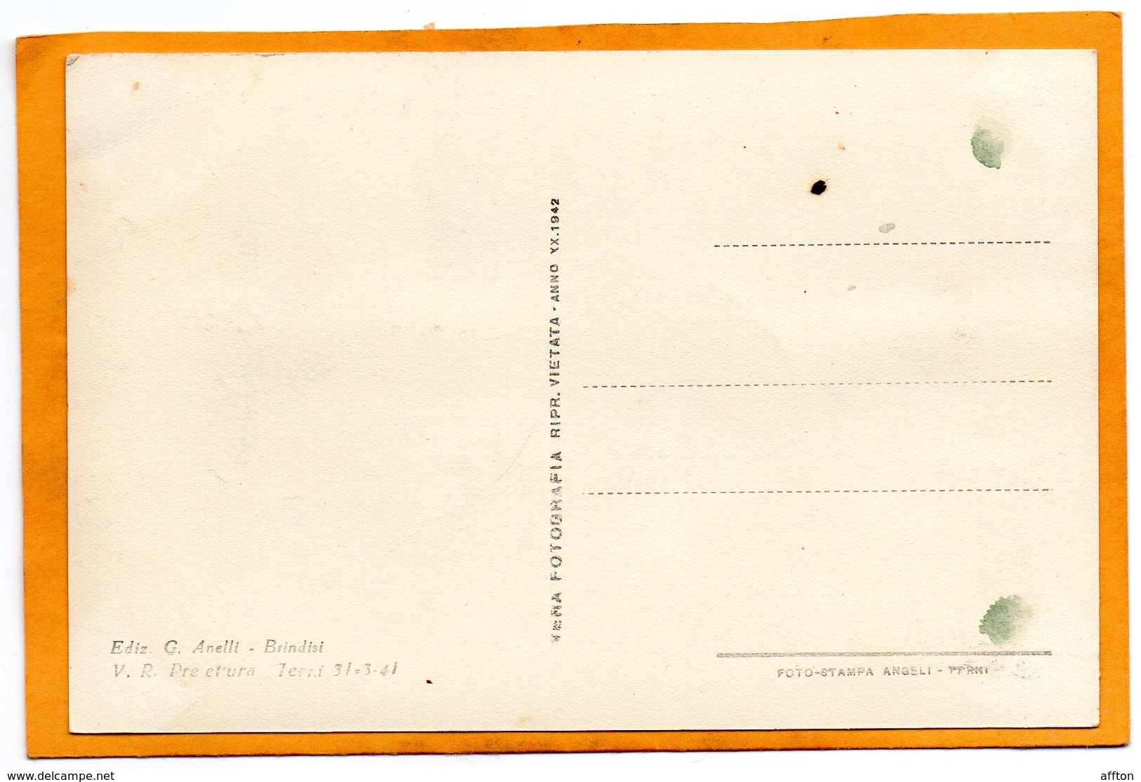 Brindisi 1920 Postcard - Brindisi