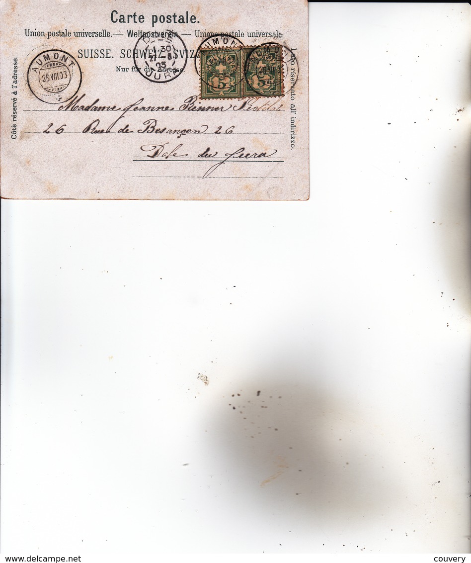 CPA SUISSE, AUMONT ,souvenir...( 1903) - Other & Unclassified