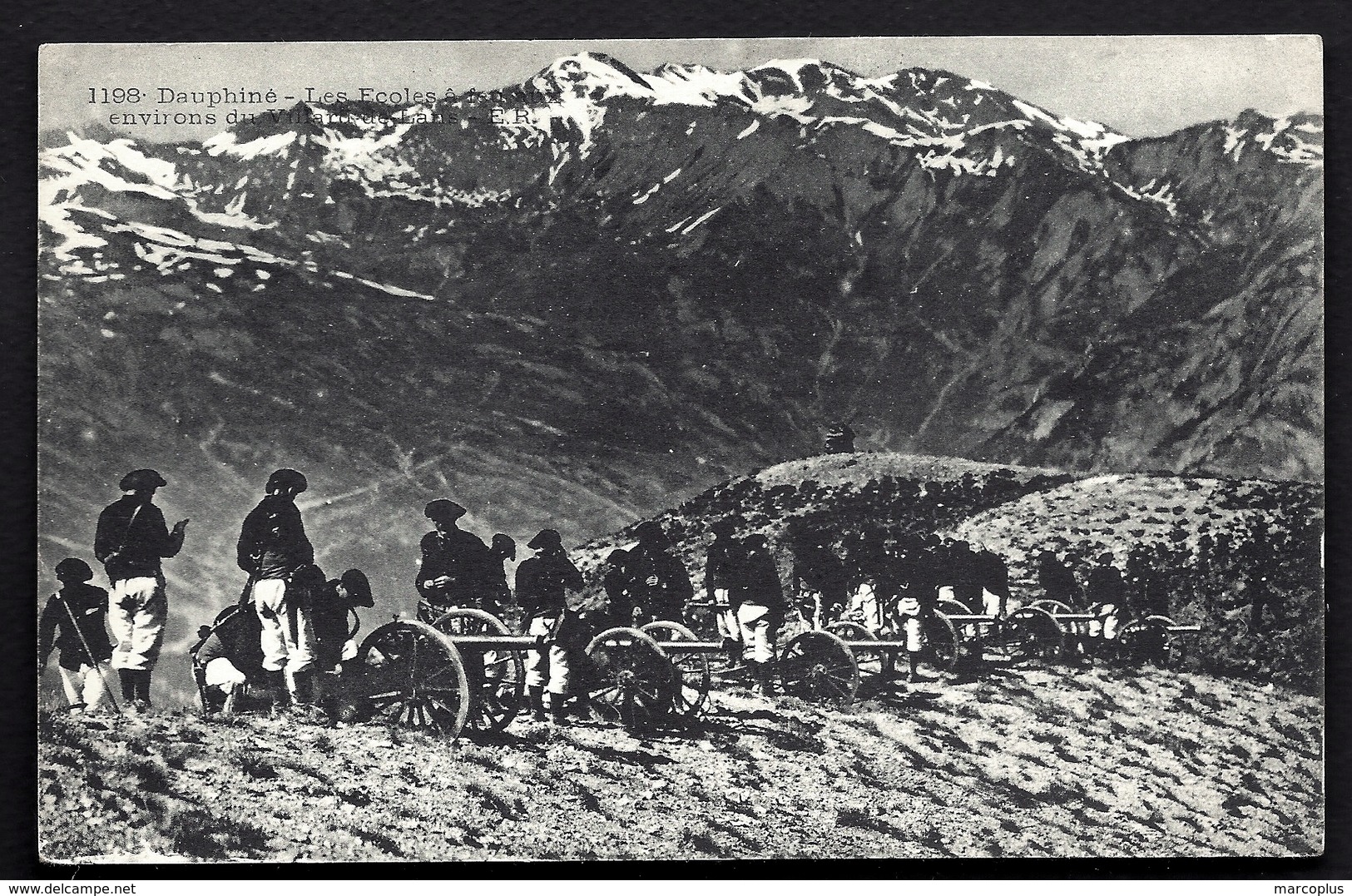 CP 7- CPA ANCIENNE- MILITARIA- LES ECOLES A FEUX DES CHASSEURS ALPINS AUX ENVIRONS DE VILLARD-DE-LANS - Autres & Non Classés