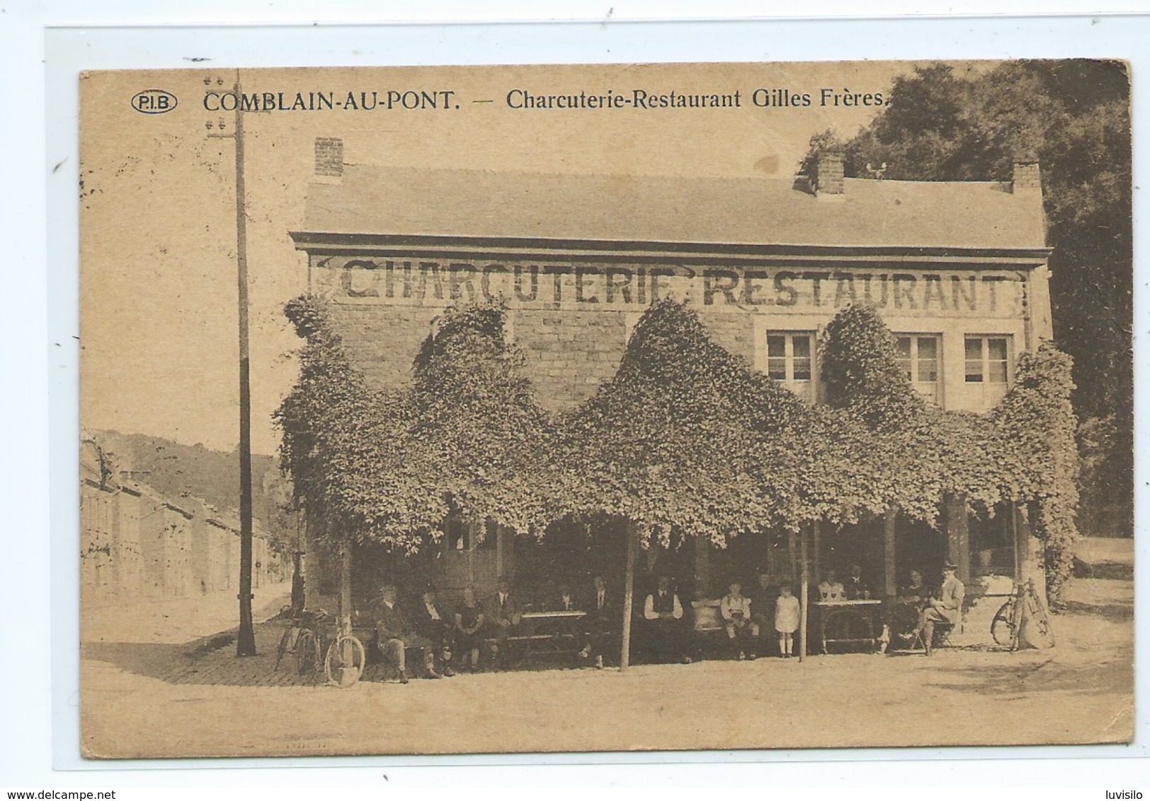 Comblain Au Pont Charcuterie Restaurant Gilles Frères ( Etat !!! Voir Coin Supérieur Droit Côté Vue ) - Comblain-au-Pont