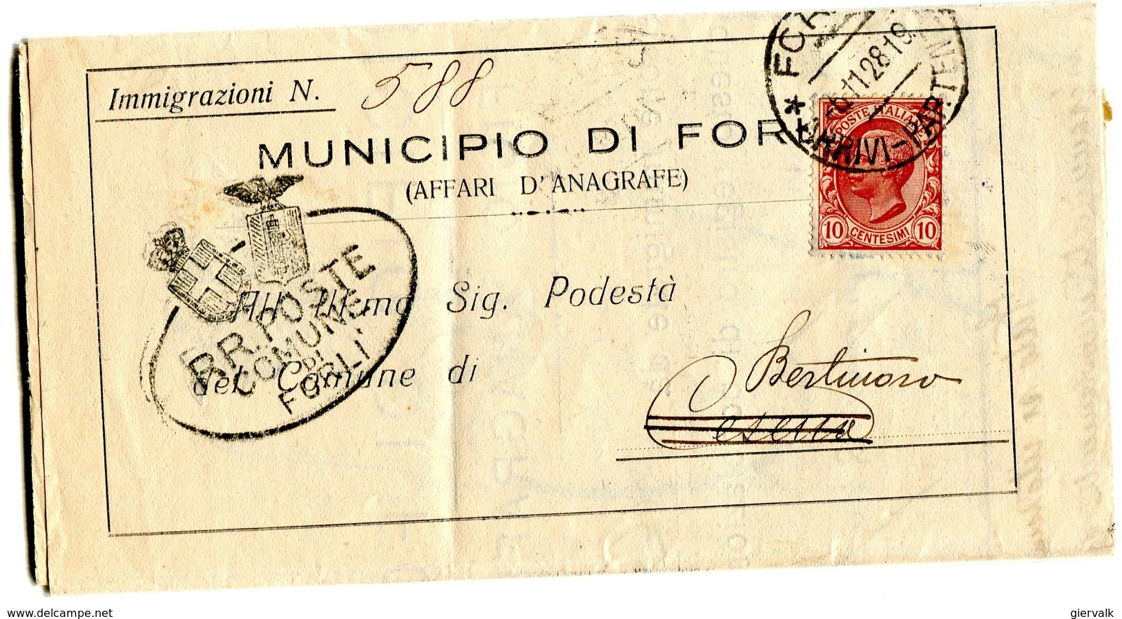 ITALY 1928 Enveloppe IMMIGRAZIONI.BARGAIN.!! - Zonder Classificatie