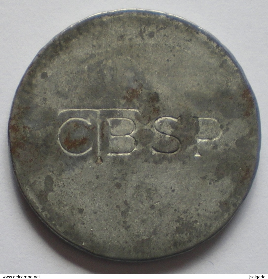 Brasil Telephone Token      CTB SP   Iron   Reverse Two Grooves - Monétaires / De Nécessité