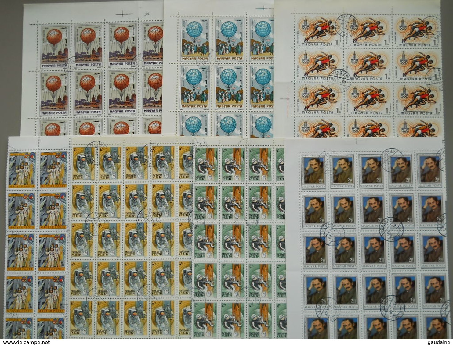 HONGRIE - HUNGARY - FULL SHEET , FEUILLE COMPLETE OBLITERE  - 1982 1983 Espace - 1980 - Volledige & Onvolledige Vellen