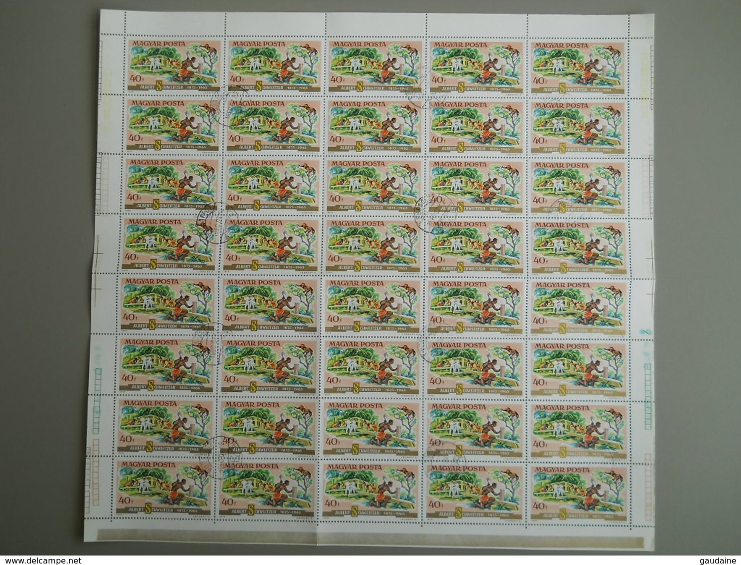 HONGRIE - HUNGARY - FULL SHEET , FEUILLE COMPLETE OBLITERE  - 1975 1976 - Full Sheets & Multiples