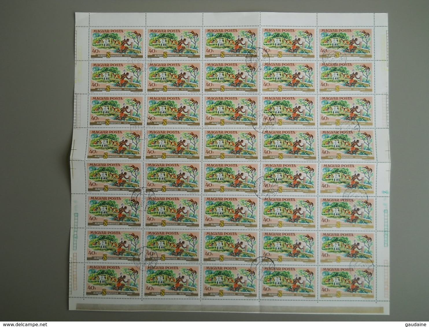 HONGRIE - HUNGARY - FULL SHEET , FEUILLE COMPLETE OBLITERE  - 1975 1976 - Emisiones Locales
