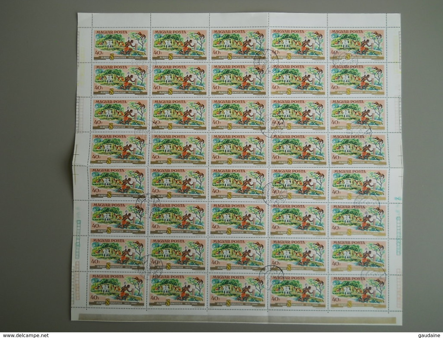 HONGRIE - HUNGARY - FULL SHEET , FEUILLE COMPLETE OBLITERE  - 1975 1976 - Ganze Bögen