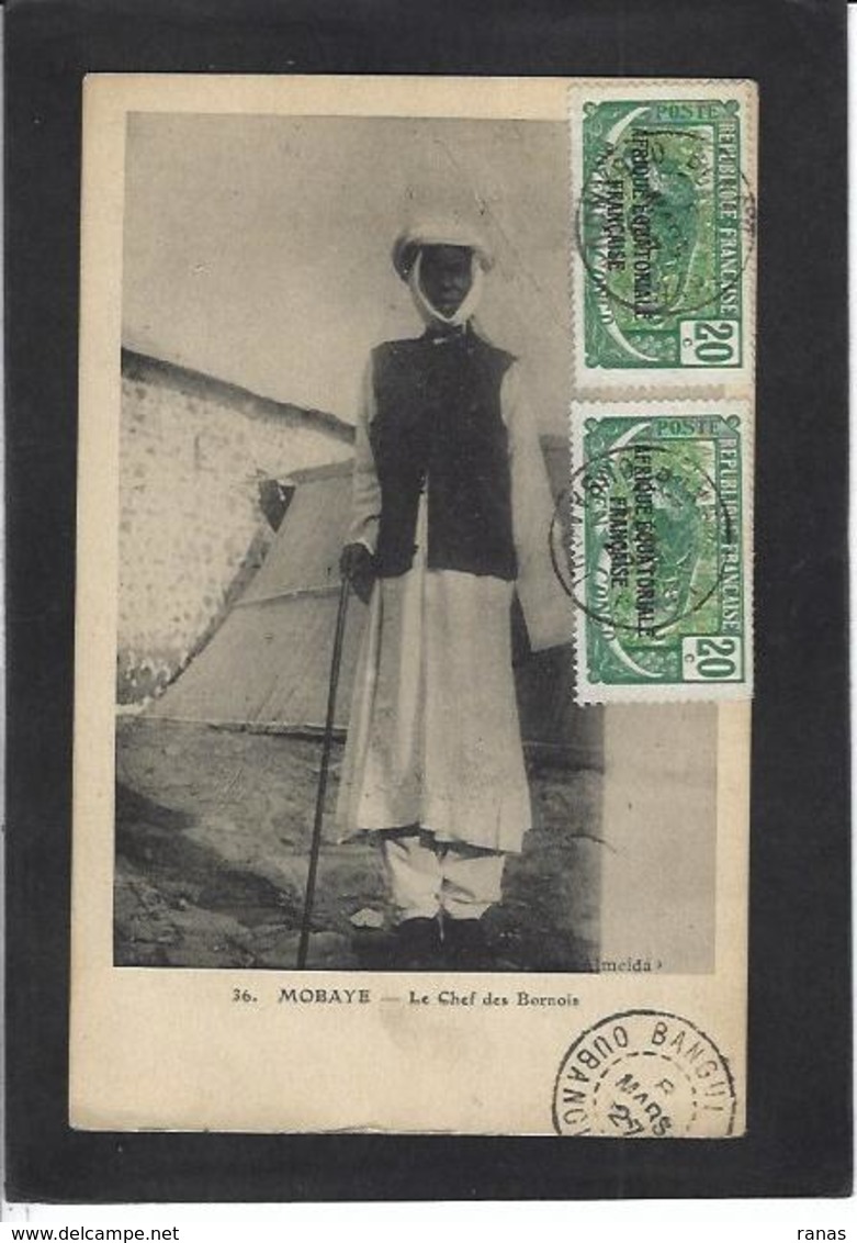 CPA Centrafrique Mobaye  Type Ethnic Chef Circulé - Central African Republic