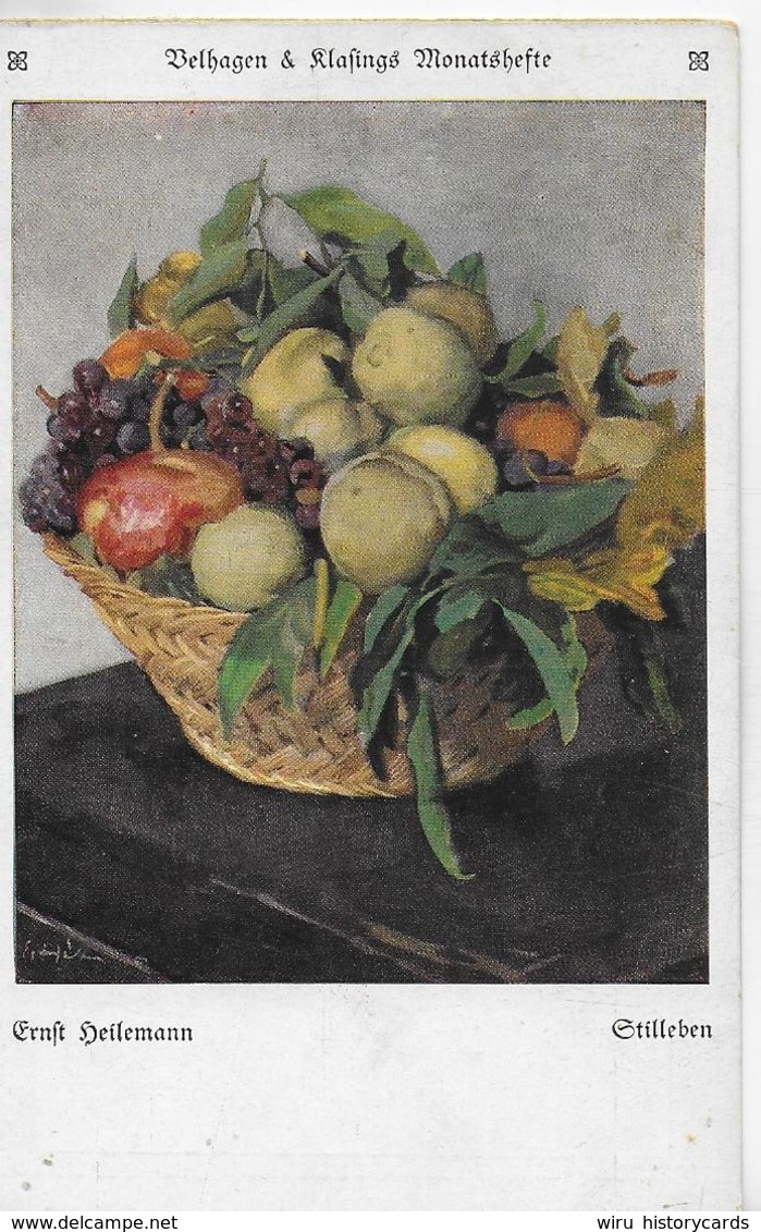 AK 0226  Heilemann , Ernst - Stilleben Mit Obst / Drucksache Um 1919 - Malerei & Gemälde