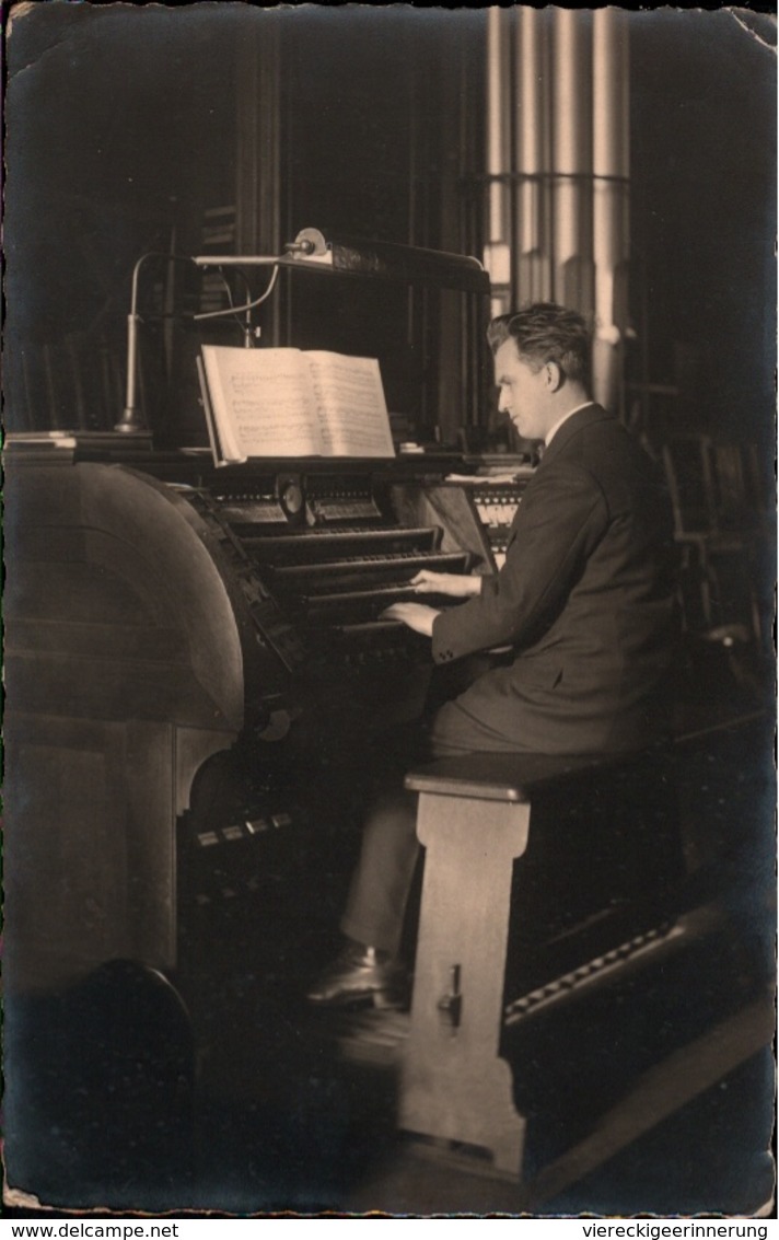 ! Alte Fotokarte , Photo F. Eisenwein, Organist, Orgel, Kiel, Orgue - Cantanti E Musicisti