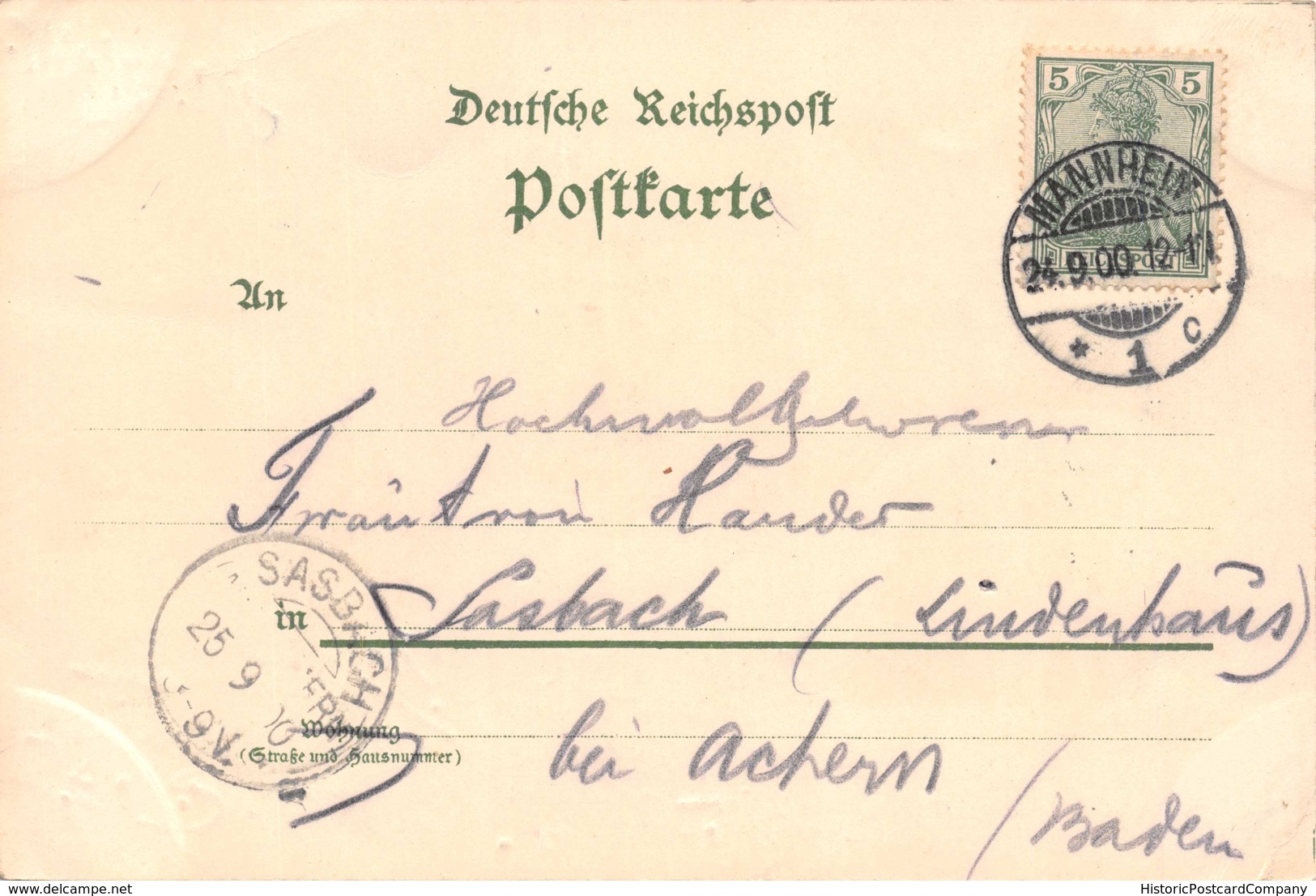 U M Oberhalb HEIDELBERG-KOHLHOF HOTEL-POSSET'S LUST-1900 POSTMARK POSTCARD 40410 - Heidelberg