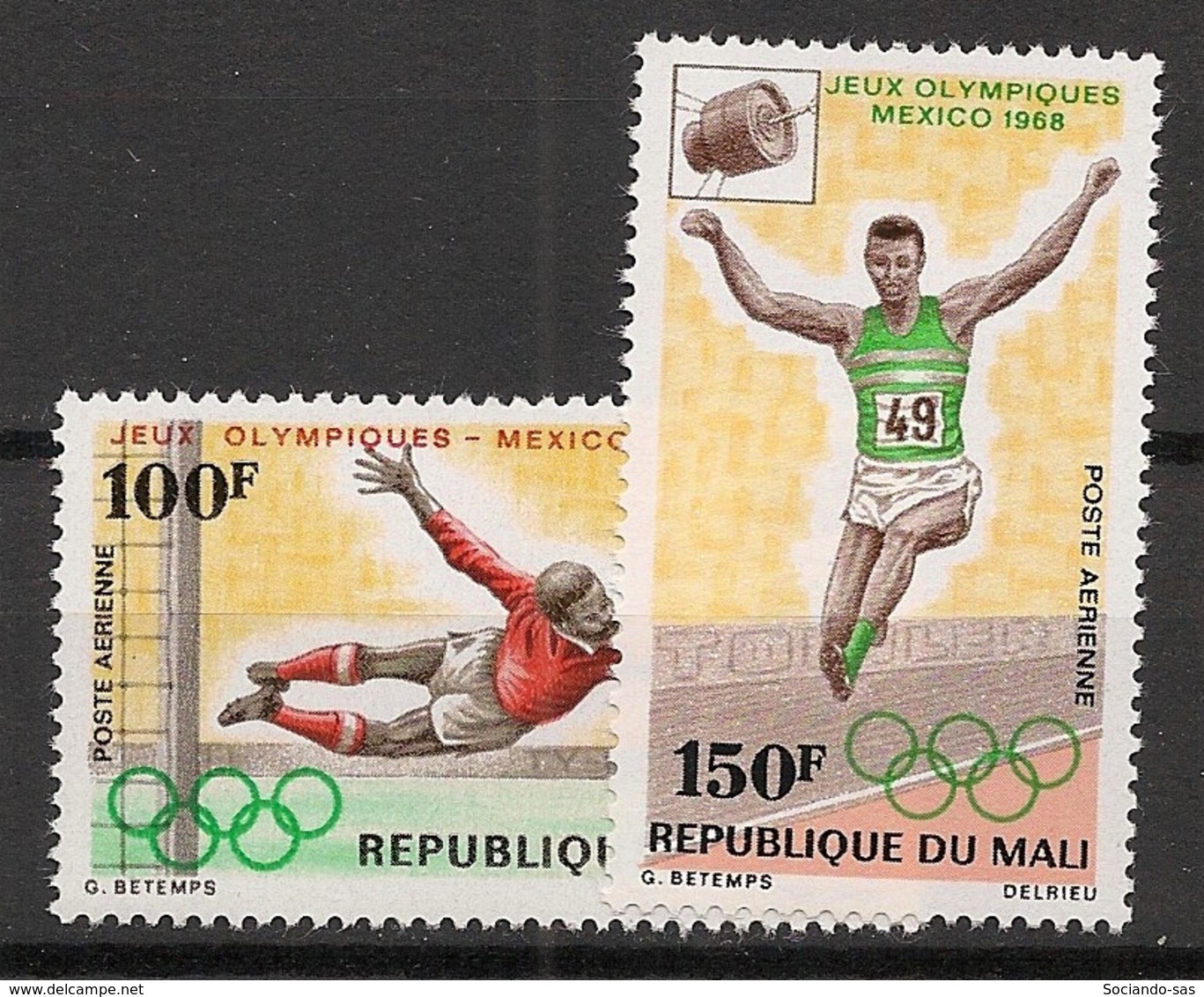 Mali - 1968 - Poste Aérienne PA N°Yv. 62 à 63 - Olympics / Mexico 68 - Neuf Luxe ** / MNH / Postfrisch - Mali (1959-...)