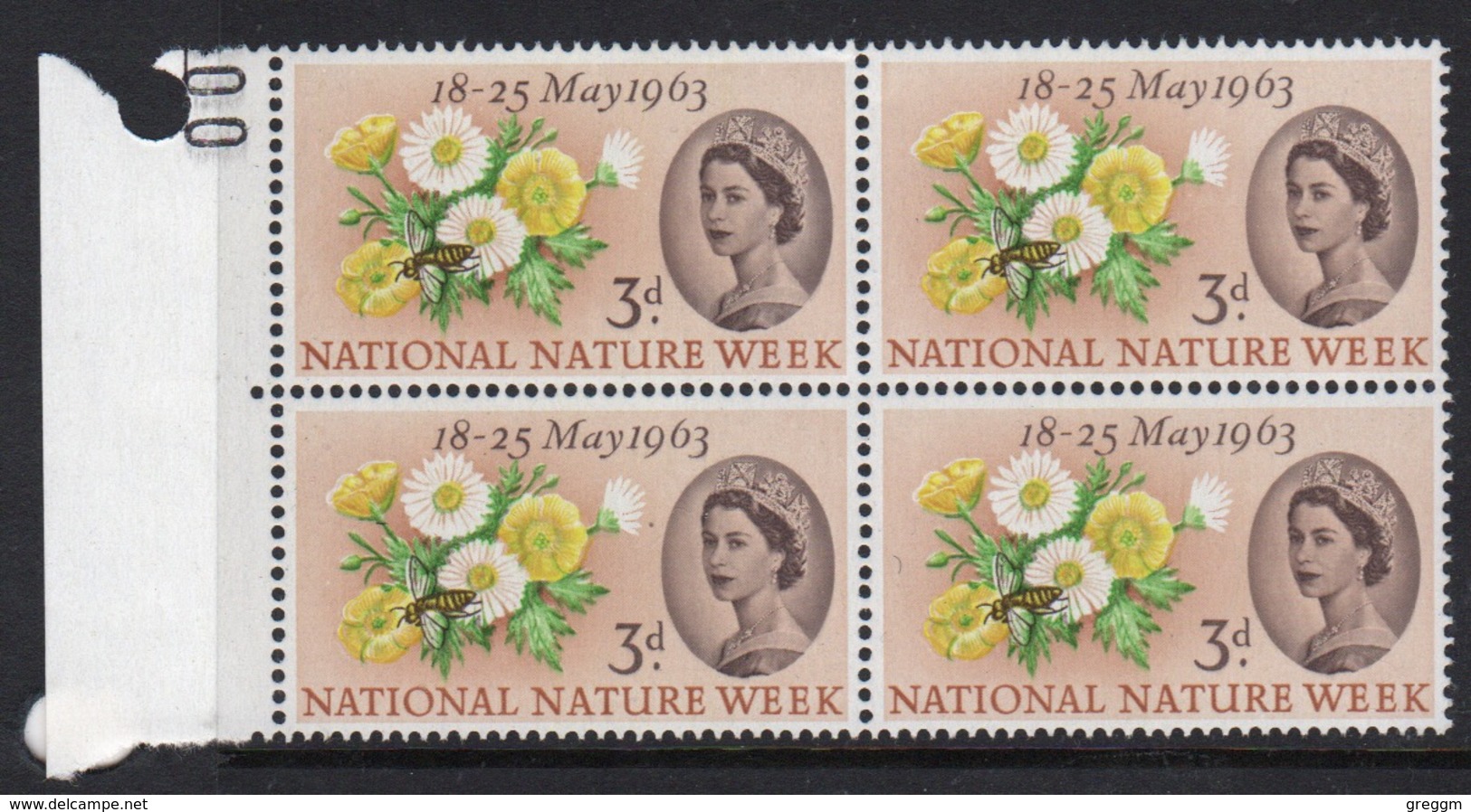 GB Mint Block Of Four 3d National Nature Week Stamps From 1963. - Fogli Completi